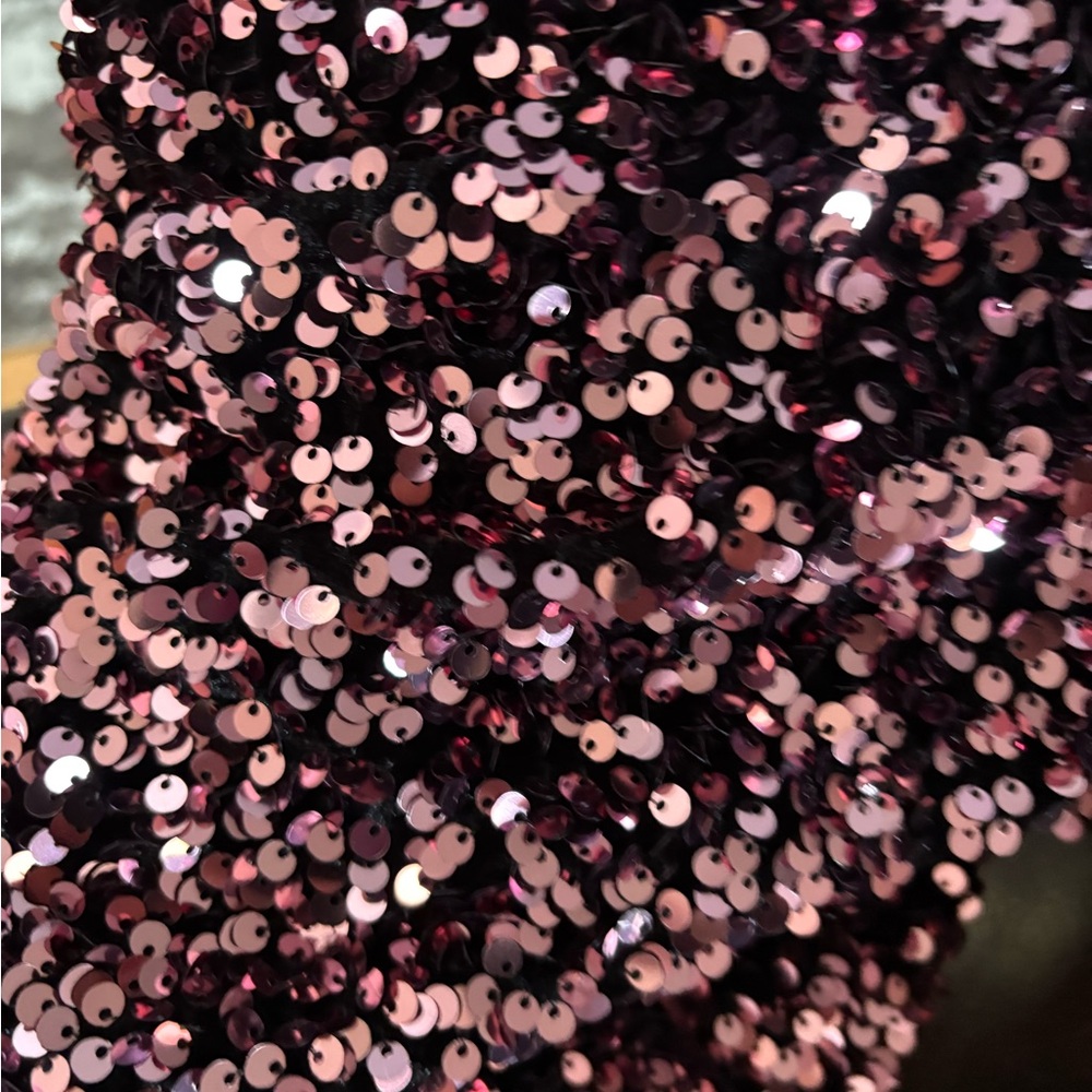 ZARA Sequin Long Sleeve Dress with open back - Picture 6 of 9